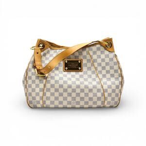 Louis Vuitton Galliera PM Damier Azur Canvas Shoulder Bag Handbag